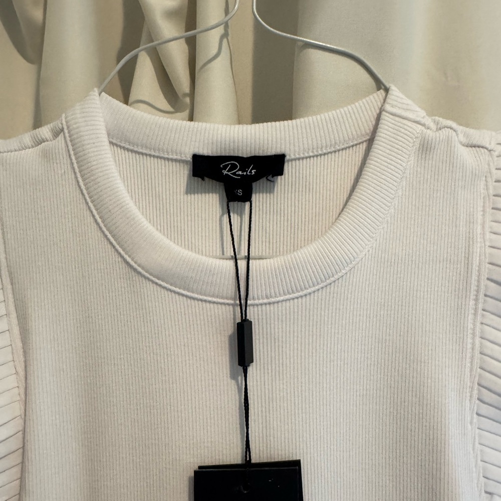 White Ruffle Sleeve Top by Rails - Picture 2 of 3